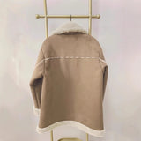 New Fashion Collar Plush Jacket Winter Warm Casual