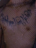 Woherb Sexy Men's T-Shirt Half Vest Top Transparent See-Through Versatile Fishing Net Nightclub Show Grid