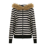 Spliced Zipper Hooded Jacket Woman 2025 Autumn And Winter Retro Letter Embroidery Short