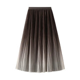 Temperament Gradually Faded Half-Body Dress 2025 Spring And Summer New Light Luxury High-Waist A Skirt