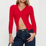 2025 New Niche Design With Female Cardigan Horn Knitting