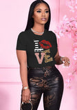 Punk Style O-Neck Short Sleeves