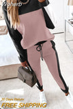 Women Tracksuit Sequins Long Sleeve Top & Drawstring Waist Pants Set Casual Daily Juicy Coutoure Tracksuit-Outfit