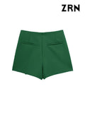 Shorts Skirts for Women, High Waist, Side Zipper, Female Skort, Chic Fashion-Outfit