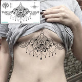 Temporary Tattoo Sticker Totem Flower Arrow Color Sexy Chest Back Fake Tatoo Waterproof Flash Tatto Body Art for Woman
