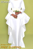 Bodycon Long Sleeve Maxi Dress African Dresses for Women 2023 African Clothes Dashiki Ruffles Gown Robe Africaine Femme-Outfit