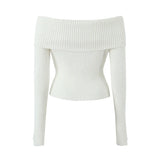Style Big Lapel Slim Pullover Sweater In Summer-Outfit