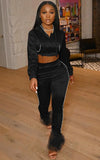 Autumn Hoodies Cropped Top and Pants Long Sleeve