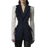 2025 New Star Fashion Repair A Buckle Bump Color Lace Spliced Suit