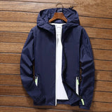 Thin Bomber Jacket Autumn Casual Plus Size Windbreaker Jacket Ultra-Light Solid Zipper Packable Slim Fit Outwear Coat