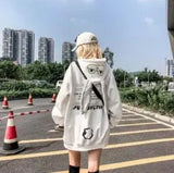 Japan Cartoon Hip Hop Hoodie Sweatshirt Oversize Women Spring Autumn Funny Punk Hoodies Tops Females Clothes Hoodie