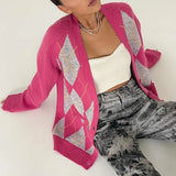 V Neck Oversized Cardigan for Women 2021 Autumn Winter Fashion Long Sleeve Knitted Casual Women's Cardigans
