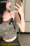 Women Slim Sexy Backless Crop Top Design Ulzzang Girls Simple Streetwear Trendy Summer Clothes Casual Cozy All-match-Outfit