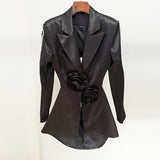 Early Spring New Fashion Hollow Nail Bead Three-Dimensional Flower Suit Pearl Lint