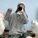 Women Solid Autumn Harajuku Loose Sweaters Student Preppy Sweet Girl Cute Knitwear New All-match Soft Hot Sale