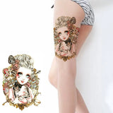 Waterproof Temporary Tattoo Sticker Sexy Letter Pattern Totem Tatoo Water Transfer Fake Tatoo Flash Tatto Woman Man 14.8*21