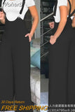 Design Wide Leg Suspender Jumpsuit Women Sleeveless High Waist Overall Pants Jumpsuits Soid Color Summer 703-1-Outfit
