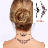 Temporary Tattoo Stickers Sexy Rose Heart-shaped Wreath Fake Tatto Waterproof Tatoo Back Leg Arm Belly Big Size for Women