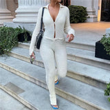 Overalls Jumpsuits Women Skinny Knitted Casual Sexy Ladies Long Sleeve Jumpsuit 2023 Autumn Winter Club Playsuit Body Top 703-1-Outfit