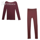 Winter Clothing Thermal Underwear High Elastic Body Warmer Shaper Two Piece
