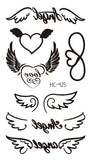 Water Transfer Sexy Tattoo Swallow Bird Tattoo Body Art Waterproof Temporary Fake Flash Tattoo for Man Woman Kid