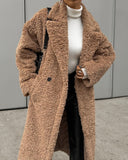 Autumn And Winter New Women's Temperament Commuting Coat Long-Sleeved Collar Plush Coat