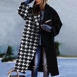 New 2025 Autumn Women's Long-Sleeved Collar Coat Prints The Long