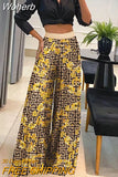 Women Spring Summer 2pcs Clothes Set Long Sleeve V Neck T Shirt Top High Waist Wide Leg Pants Loose Full Length-Outfit