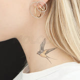 Water Transfer Sexy Tattoo Swallow Bird Tattoo Body Art Waterproof Temporary Fake Flash Tattoo for Man Woman Kid
