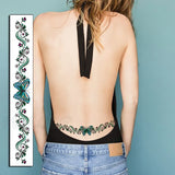 Waist Waterproof Temporary Tattoo Sticker Big Morning Glory Flower Plant Art Fake Tatoo Water Transfer Tatto for Women