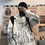 Graphic Print Hoodies Autumn Hooded Zipper Ribbon Women Sweatshirt Streetwear Goth Black Oversized Couple Jacket