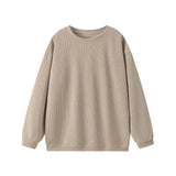 Large-Size Women's Fashion Leisure Daily Solid Color Buff Long-Sleeved Collar Collar