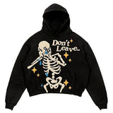 Woherb street ins high street trend print hooded sweater men and women new Harajuku punk loose casual couple coat long sleeves 1127-0-Outfit