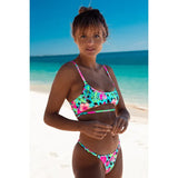 Bikinis 2021 New Women Swimsuit Female Floral Print Low Waist Swimwear Sexy Ruffle Bathing Suit Summer Beachwear