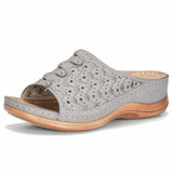 Women Slippers Rome Retro Casual Shoes Thick Bottom Wedge Open Toe Women Sandals Beach Slip On Slides