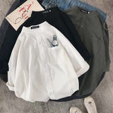 Cotton Shirt Spring Autumn 2023 Women Fashion White Top Korean Fashion Office Clothes Kpop Clothes Elegant Tunic for Man-Outfit