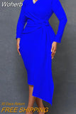 Bodycon Midi Dress African Dresses for Women 2023 Daily Elegant High Waist Bandage Long Sleve Robe Femme African Clothes-Outfit