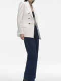 2023Women Spring Summer Blazers Suit Coats Fashion Solid Double Breasted Female Casual Street Elegant Outerwear Clothing-Outfit