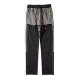 Zipper Color Block Streetwear Straight Casual Cargo Pants for Men Drawstring Harajuku Oversize Hip Hop Loose