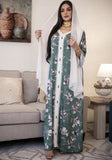 Green Floral Print with