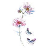 Waterproof Temporary Tattoo Stickers Black Somnus Flower Plant Small Size Tatto Flash Tatoo Fake Tattoos for Man Kid Girl