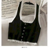 Harajuku Fashion Crop Top Camis Women Japanese Girl Chic Soft Sister Cute Bear ide Outside Wears Thin Short Camisole