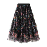 Up With Color Flower Mesh Dress Dress Girl 2025 Spring French Court Style Temperament Cake Skirt