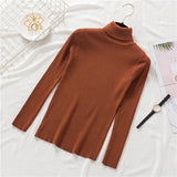 Pullovers Women Turtleneck Sweaters Fashion Spring Long Sleeve Female Jumper Autumn Korean Basic Top Soft Knitted