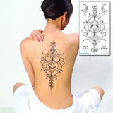 Temporary Tattoo Sticker Totem Flower Arrow Color Sexy Chest Back Fake Tatoo Waterproof Flash Tatto Body Art for Woman