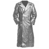 Leather High Waist Fashion Casual Men Long Sleeve Trench Coat Solid Color Medival Coat-Outfit
