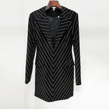 Star Celebrity Temperament Fashion New Hot Diamond Suit Collar Body And Hip