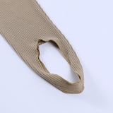 Ribbed Knit Leggings Women High Waist Cotton Fitness Basic Pants Casual Spring New Female Skinny Leggings 27521P-Outfit