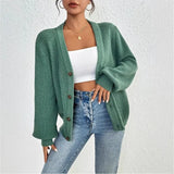 And Winter New Lace V-Neck Marinde Jersey Casual