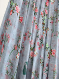 Spring Summer Women High-waisted Floral Printed Skirts Women Casual Eleqant Mid-length Vintage Skirt QT1711-Outfit